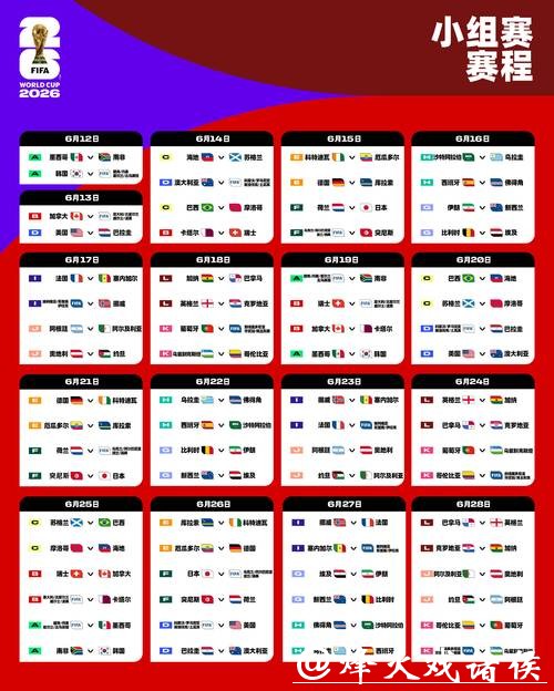 2026世界杯比赛时间及赛程查询详情 2026世界杯比赛时间及赛程查询详情